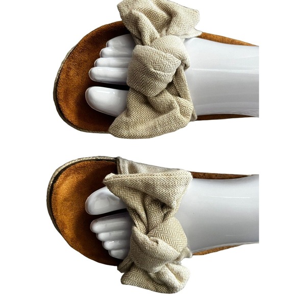 Lulus Womens Hellena Beige Knotted Slide Sandals, Size 8 - Picture 5 of 12